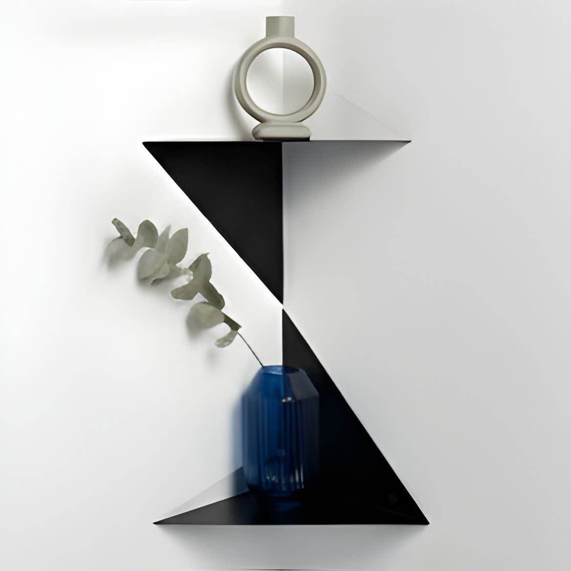 کاربرد شلف دکوراتیو دو تیکه مثلثی